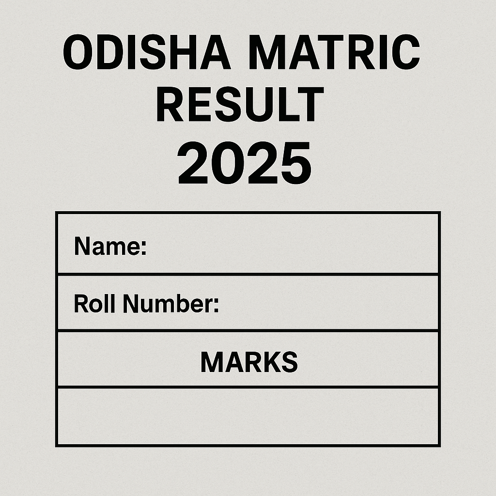 Odisha Matric Result 2025: Check Your BSE 10th Class Scores Now
