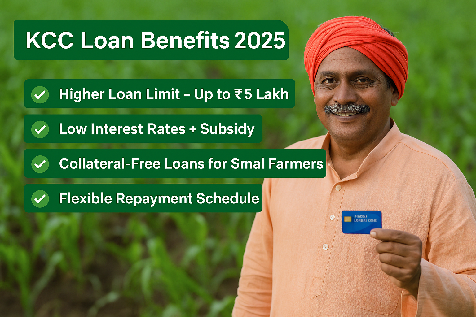 Big Boost for Farmers! KCC Loan Limit Increased to ₹5 Lakh – Know All Benefits